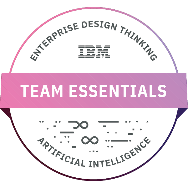 Enterprise Design Thinking - Team Essentials for AI badge